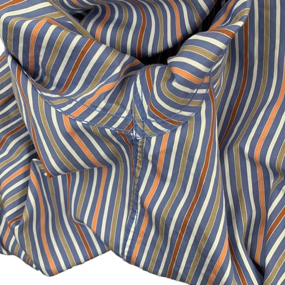 Faconnable Men’s Dress Shirt Striped Size L Button Down Front Pocket Cot… - Picture 10 of 12